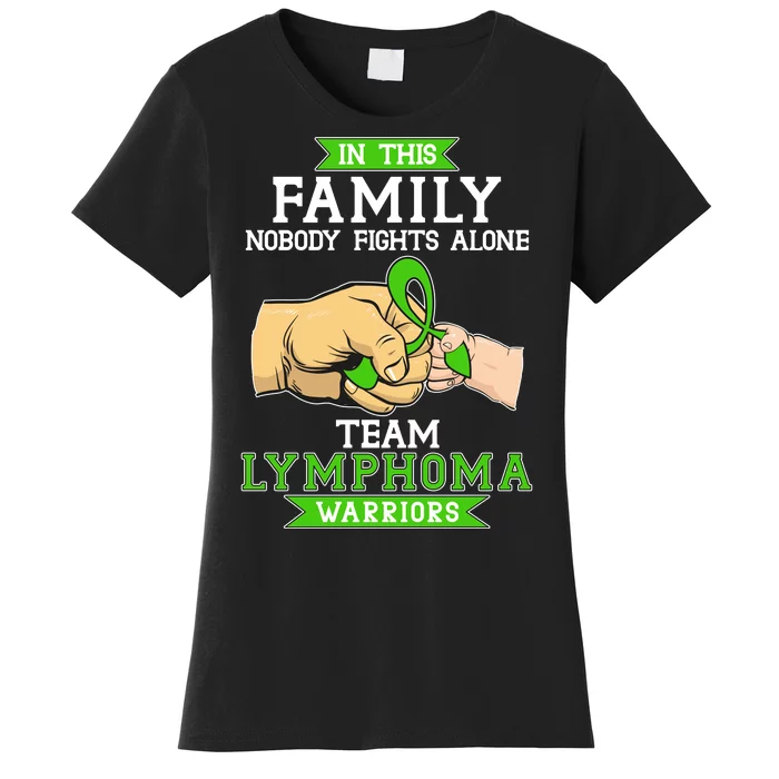 Team Lymphoma Warriors Green Ribbon Fist Bump Women's T-Shirt