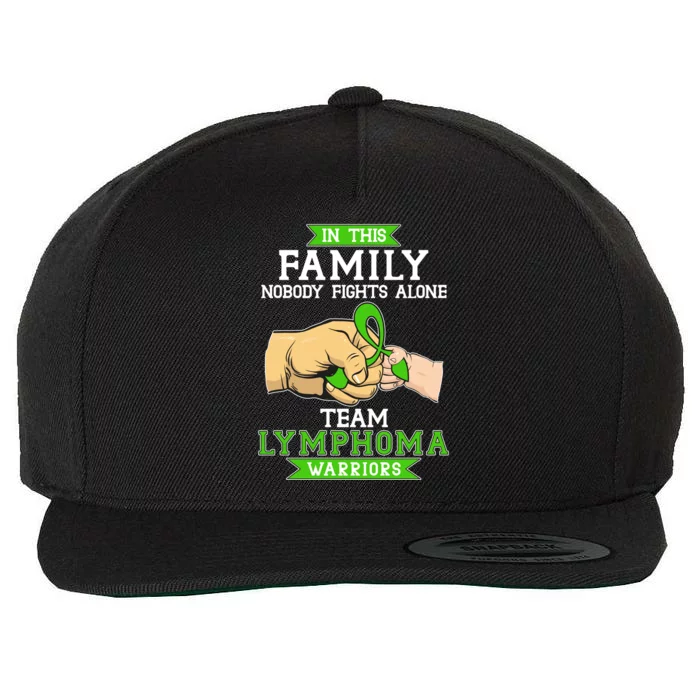 Team Lymphoma Warriors Green Ribbon Fist Bump Wool Snapback Cap