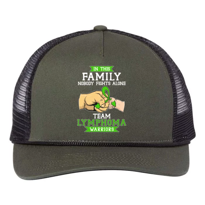 Team Lymphoma Warriors Green Ribbon Fist Bump Retro Rope Trucker Hat Cap