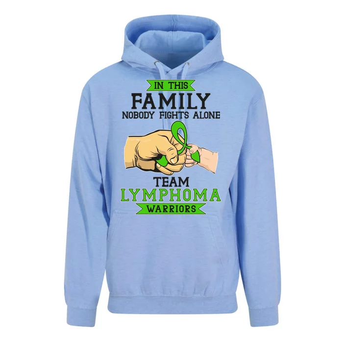 Team Lymphoma Warriors Green Ribbon Fist Bump Unisex Surf Hoodie