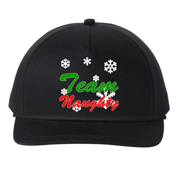 Team Naughty Matching Christmas Snapback Five-Panel Rope Hat