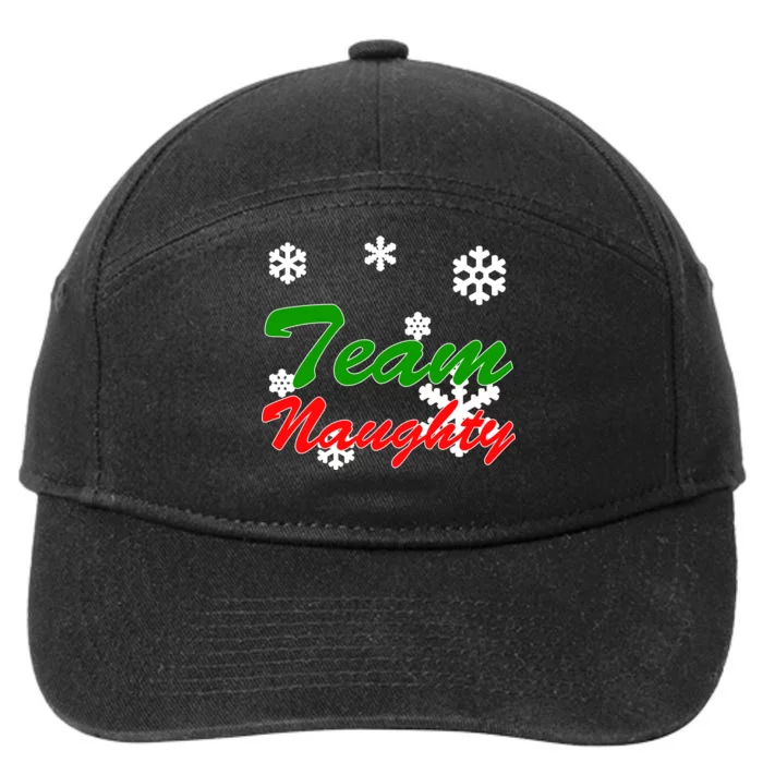 Team Naughty Matching Christmas 7-Panel Snapback Hat