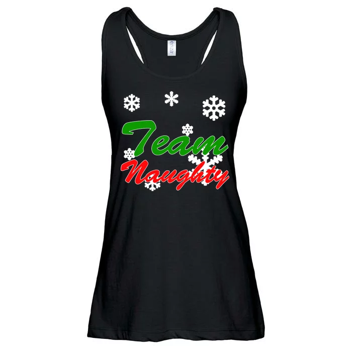 Team Naughty Matching Christmas Ladies Essential Flowy Tank