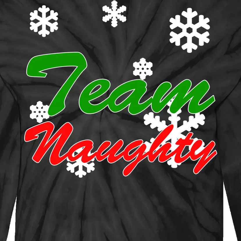 Team Naughty Matching Christmas Tie-Dye Long Sleeve Shirt