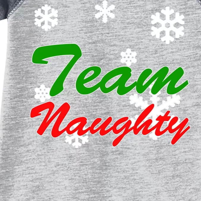 Team Naughty Matching Christmas Infant Baby Jersey Bodysuit