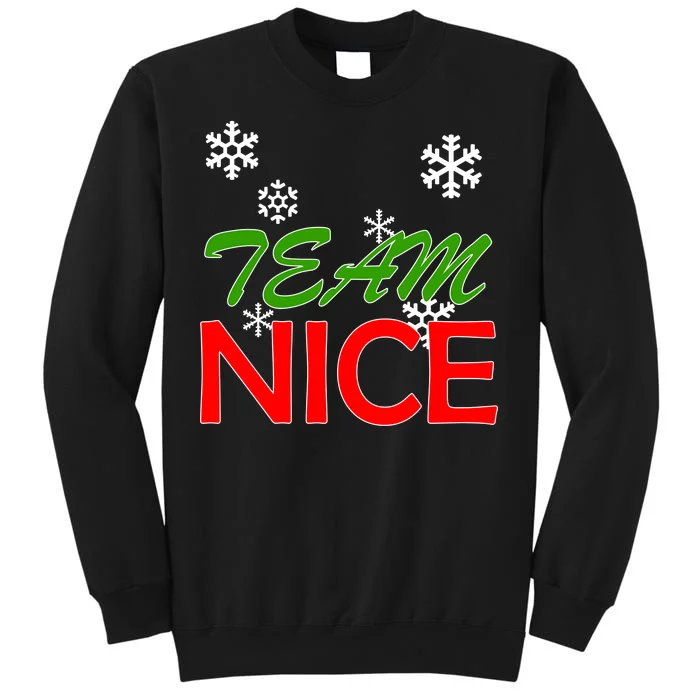 Team Nice Santa's Nice List Tall Sweatshirt