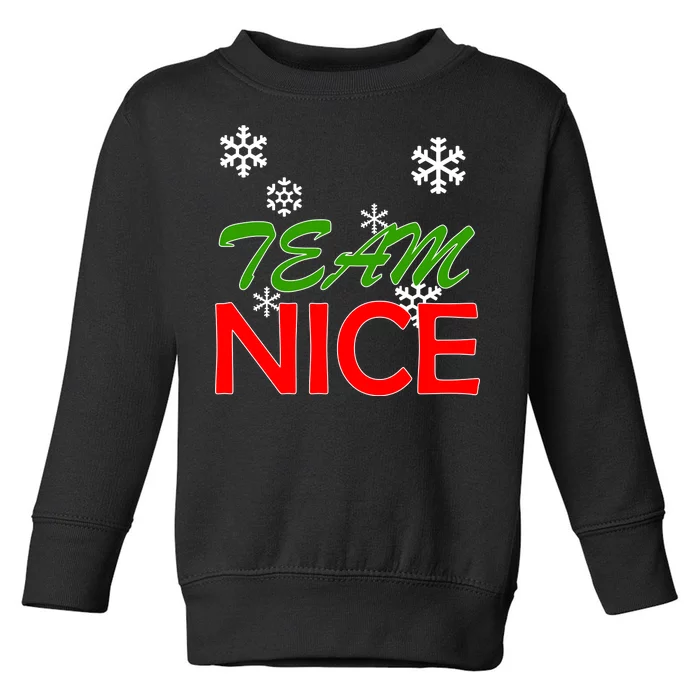 Team Nice Santa's Nice List Toddler Sweatshirt