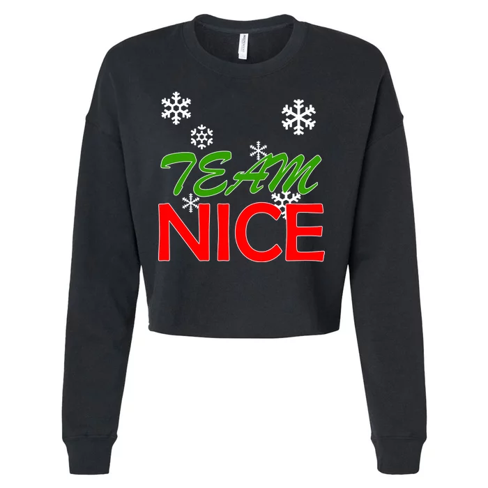 Team Nice Santa's Nice List Cropped Pullover Crew