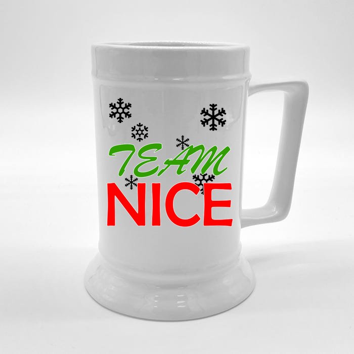 Team Nice Santa's Nice List Front & Back Beer Stein