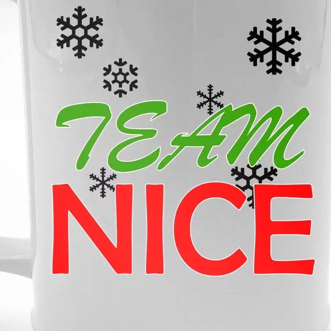 Team Nice Santa's Nice List Front & Back Beer Stein