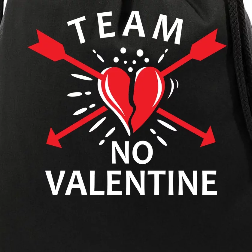 Team No Valentine Drawstring Bag