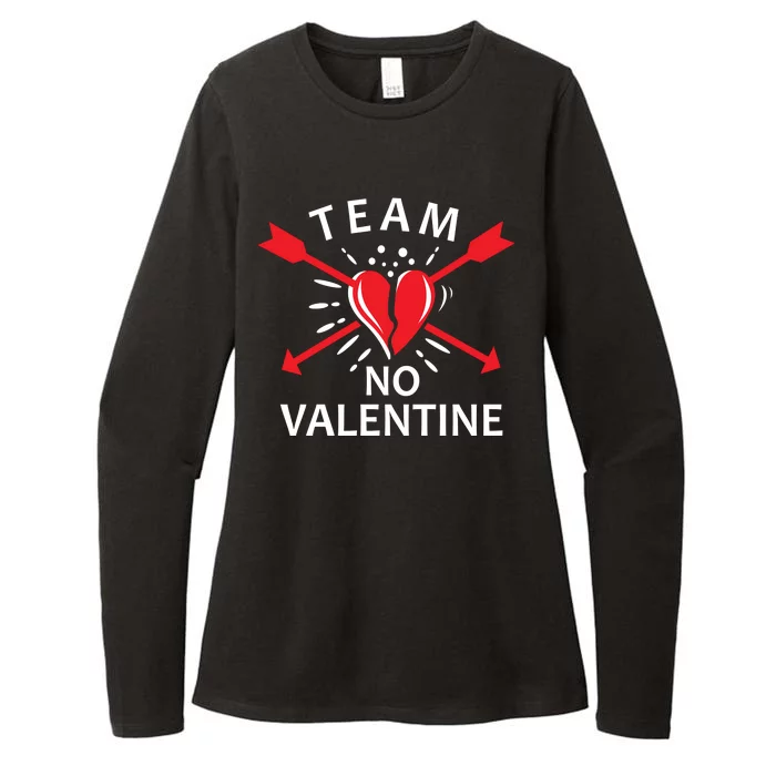 Team No Valentine Womens CVC Long Sleeve Shirt