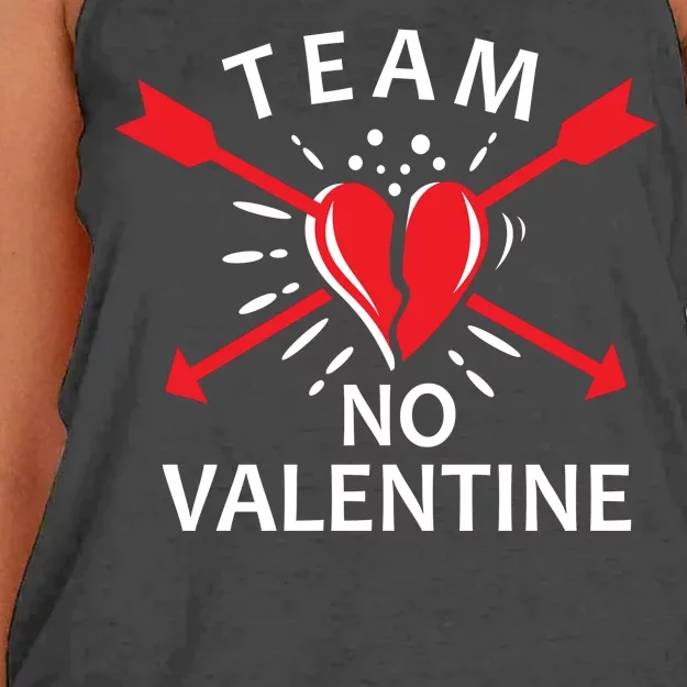 Team No Valentine Women's Knotted Racerback Tank