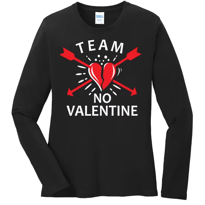 Team No Valentine Ladies Long Sleeve Shirt