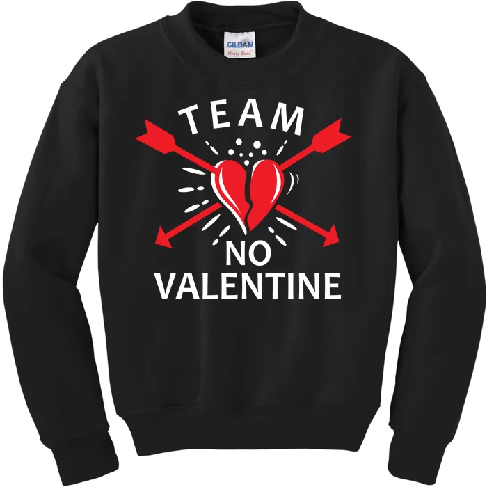 Team No Valentine Kids Sweatshirt