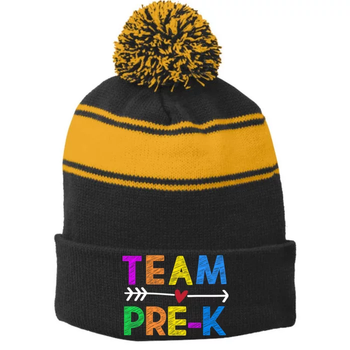 Team Pre-K Stripe Pom Pom Beanie