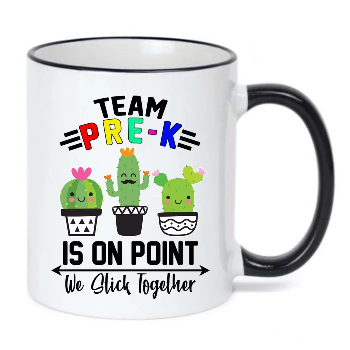 Team Pre-K Is On Point Black Color Changing Mug