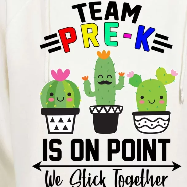 Team Pre-K Is On Point Womens Funnel Neck Pullover Hood