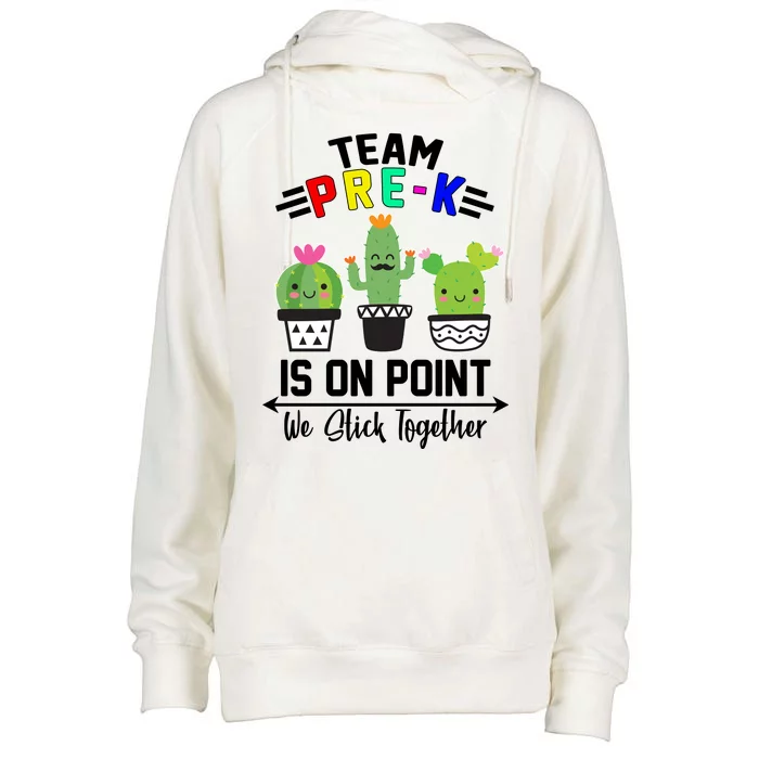 Team Pre-K Is On Point Womens Funnel Neck Pullover Hood