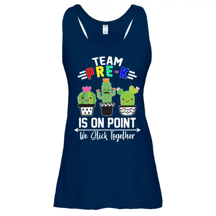 Team Pre-K Is On Point Ladies Essential Flowy Tank