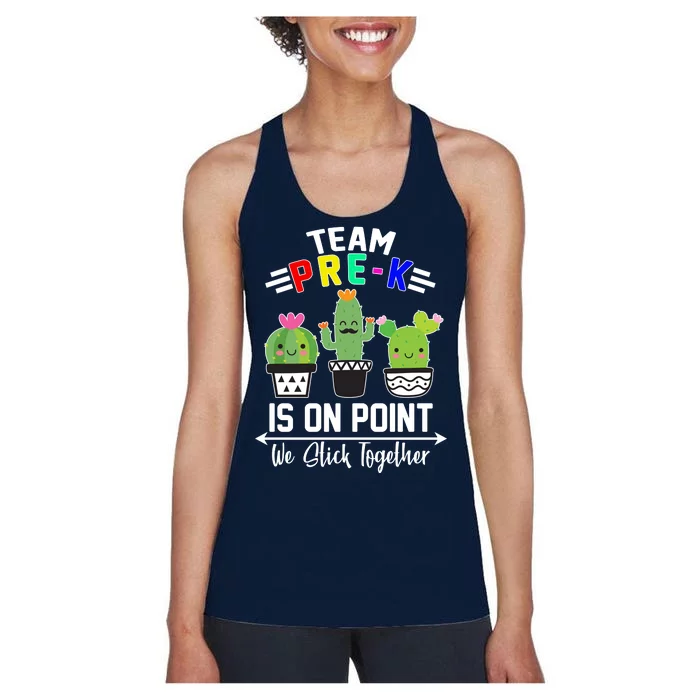 Team Pre-K Is On Point Women's Racerback Tank