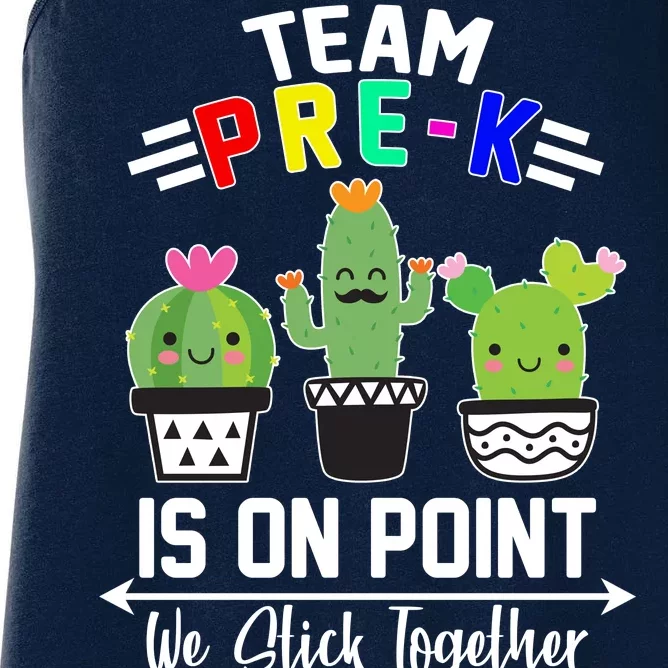 Team Pre-K Is On Point Women's Racerback Tank