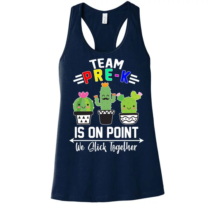 Team Pre-K Is On Point Women's Racerback Tank