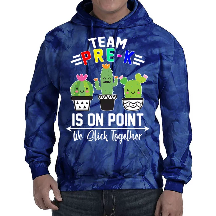 Team Pre-K Is On Point Tie Dye Hoodie