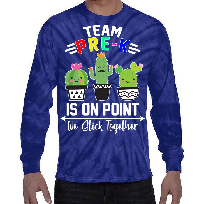 Team Pre-K Is On Point Tie-Dye Long Sleeve Shirt