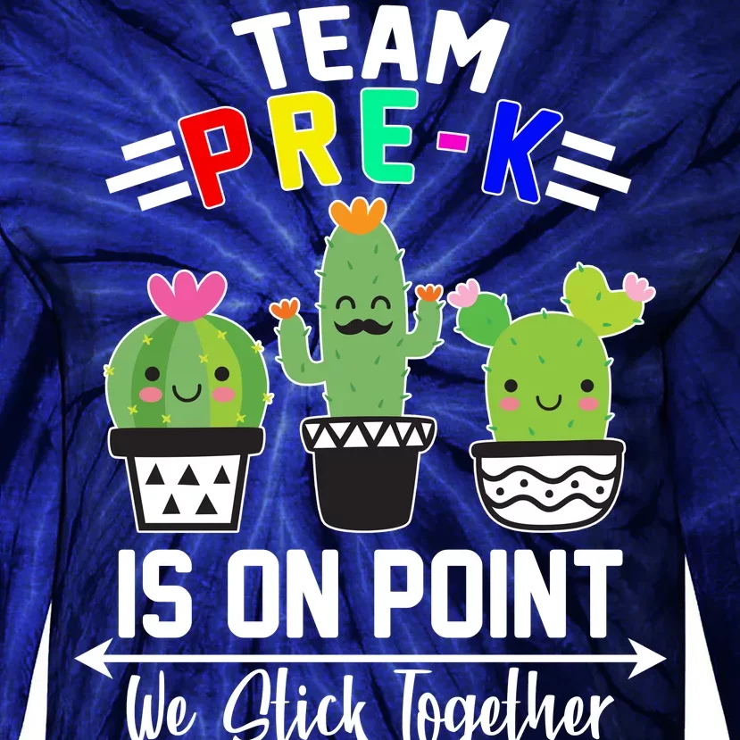 Team Pre-K Is On Point Tie-Dye Long Sleeve Shirt