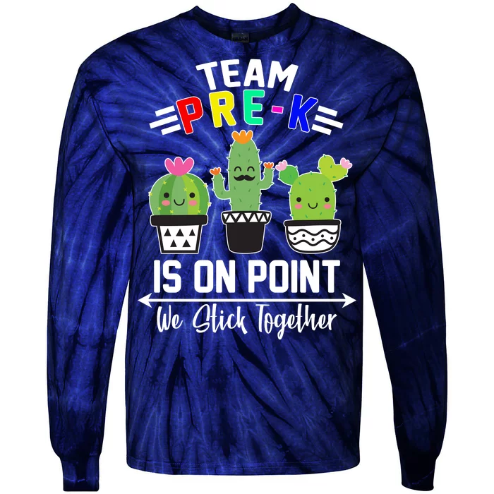 Team Pre-K Is On Point Tie-Dye Long Sleeve Shirt