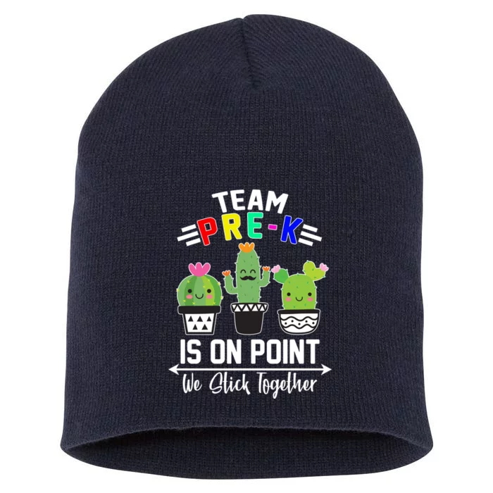 Team Pre-K Is On Point Short Acrylic Beanie