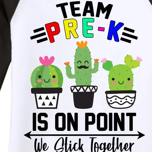 Team Pre-K Is On Point Women's Tri-Blend 3/4-Sleeve Raglan Shirt