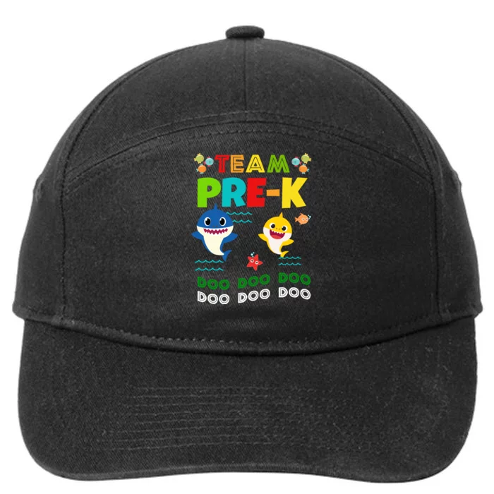 Team Pre-K Shark Doo Doo Doo 7-Panel Snapback Hat