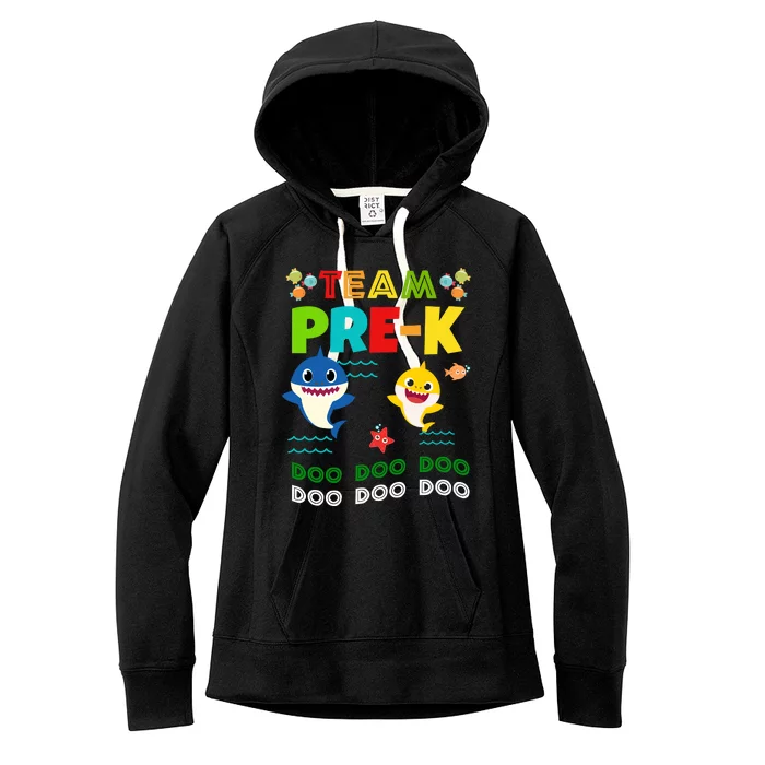 Team Pre-K Shark Doo Doo Doo Women's Fleece Hoodie