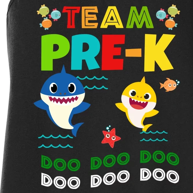 Team Pre-K Shark Doo Doo Doo Women's Racerback Tank