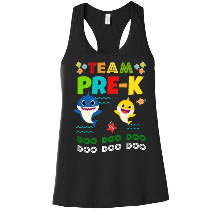 Team Pre-K Shark Doo Doo Doo Women's Racerback Tank