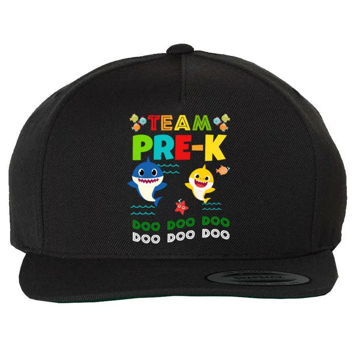 Team Pre-K Shark Doo Doo Doo Wool Snapback Cap