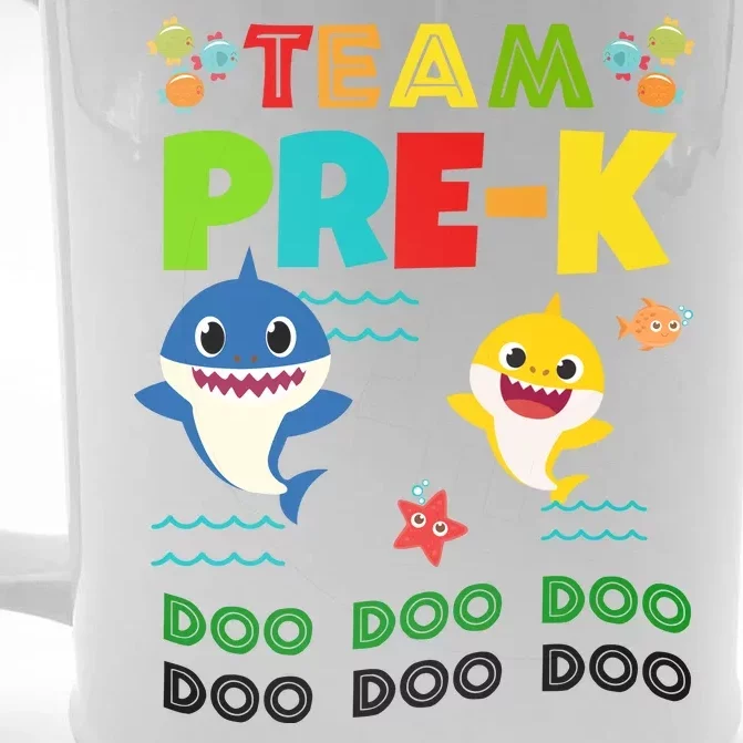 Team Pre-K Shark Doo Doo Doo Front & Back Beer Stein