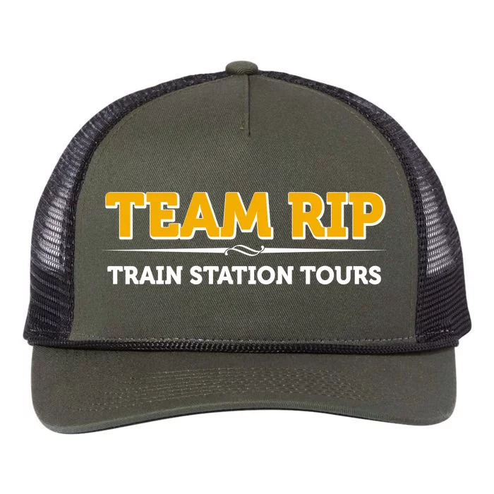 Team Rip Train Station Tours Yellowstone Retro Rope Trucker Hat Cap