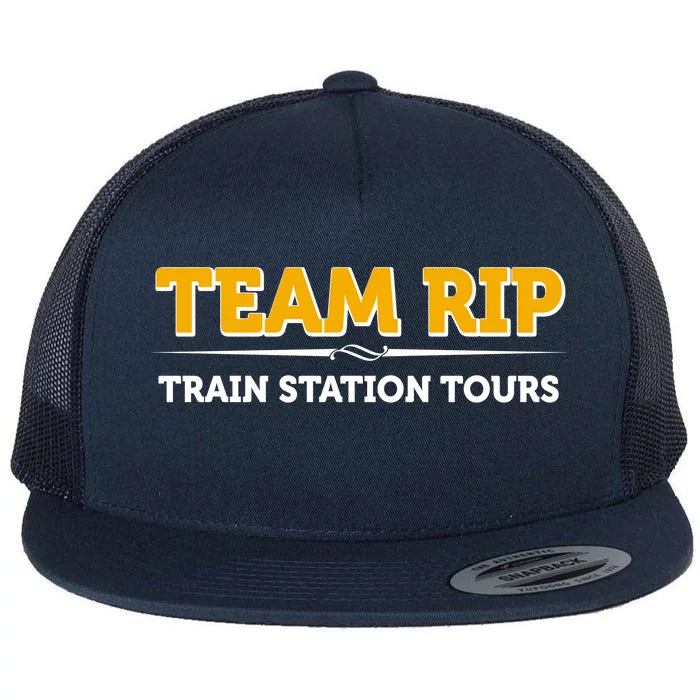 Team Rip Train Station Tours Yellowstone Flat Bill Trucker Hat