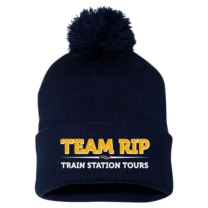 Team Rip Train Station Tours Yellowstone Pom Pom 12in Knit Beanie