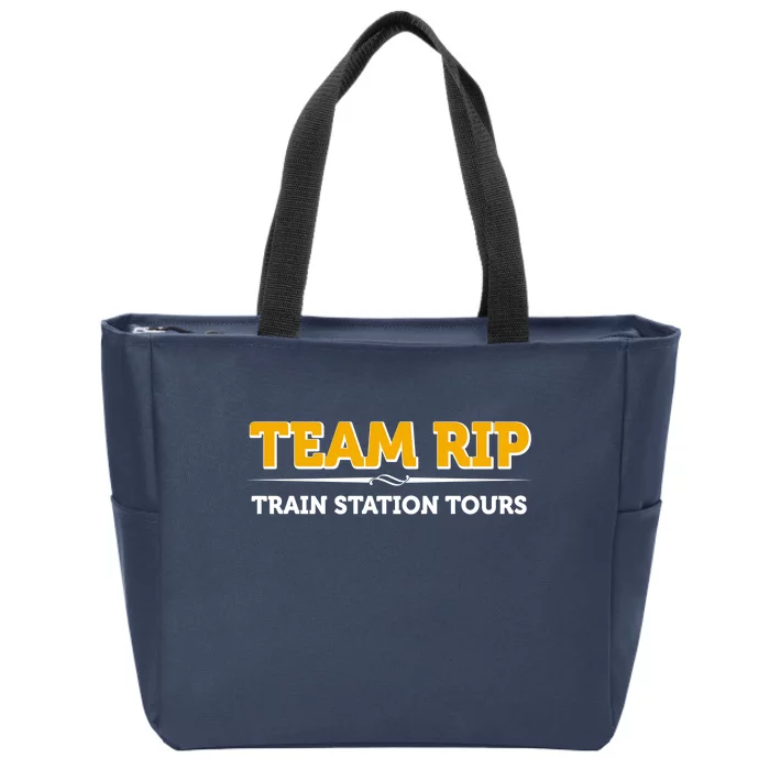 Team Rip Train Station Tours Yellowstone Zip Tote Bag