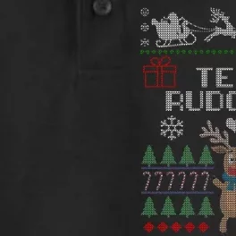 Team Rudolph Ugly Christmas Dry Zone Grid Performance Polo