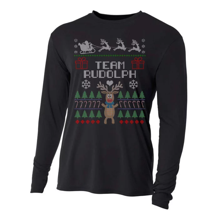 Team Rudolph Ugly Christmas Cooling Performance Long Sleeve Crew