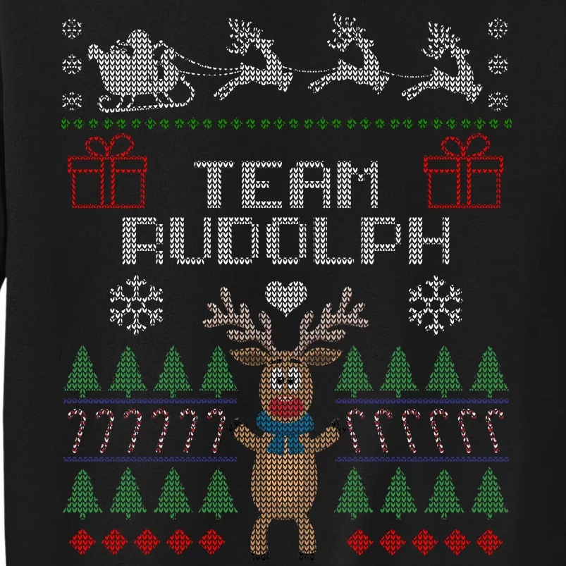 Team Rudolph Ugly Christmas Tall Sweatshirt