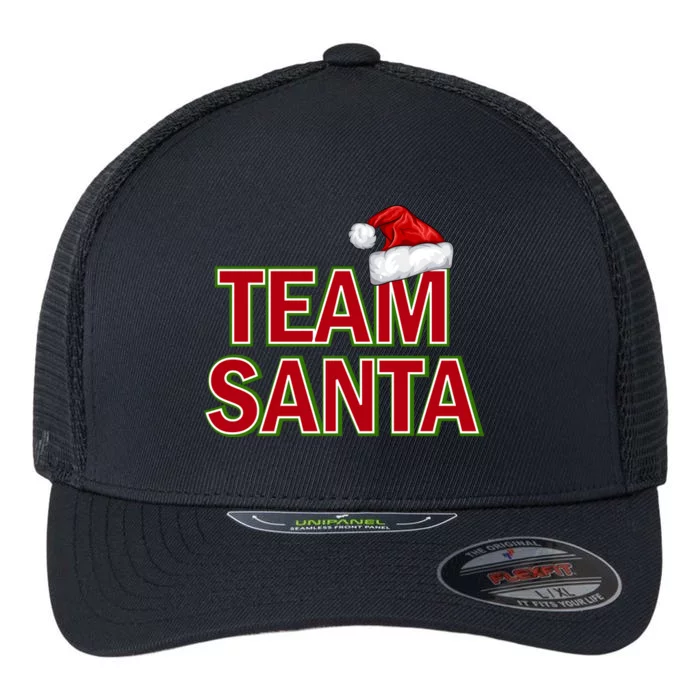 Team Santa Logo Flexfit Unipanel Trucker Cap