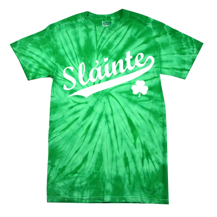 Team Slainte Irish Clover St. Patrick's Day Tie-Dye T-Shirt