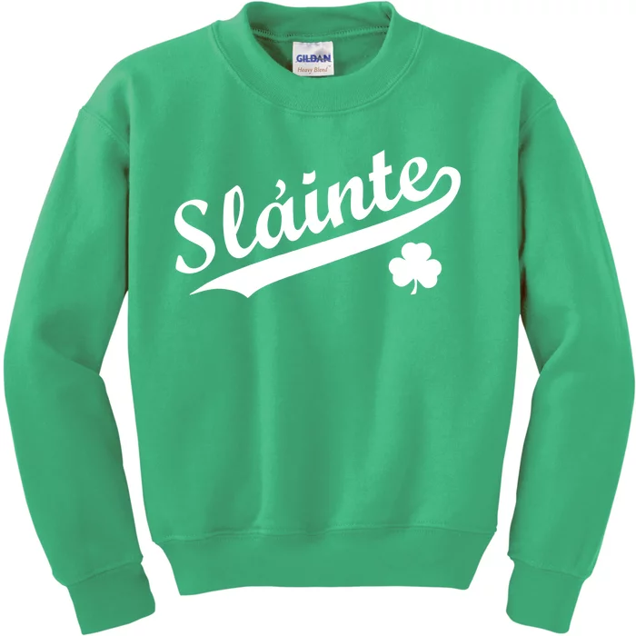 Team Slainte Irish Clover St. Patrick's Day Kids Sweatshirt