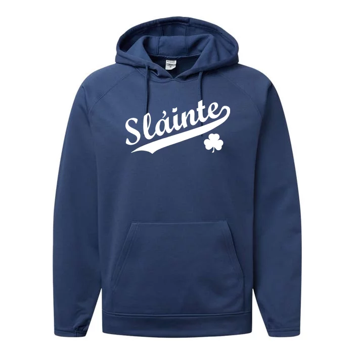 Team Slainte Irish Clover St. Patrick's Day Performance Fleece Hoodie